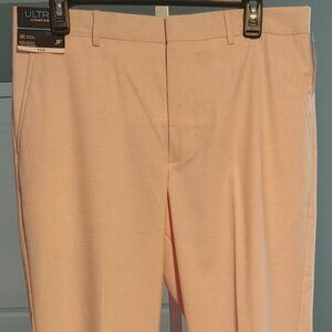 J. Ferrar Mens Slim Dress Pant 32X 34-Neutral Pink